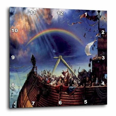 3dRose, Rendering Of Noahs Ark On The Sea.jpg, 10x10 Wall Clock