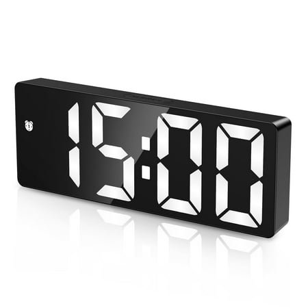 Alarm Clock, AMIR Digital Alarm Clock with Brightness Adjustable DST 12/24H Snooze Alarm Clock for Bedroom Kids Office School