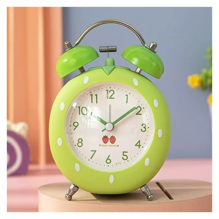 Alarm Clock Double Bell Home Desktop Alarm Clock Desk Table Analog Clock Silent with Night Light