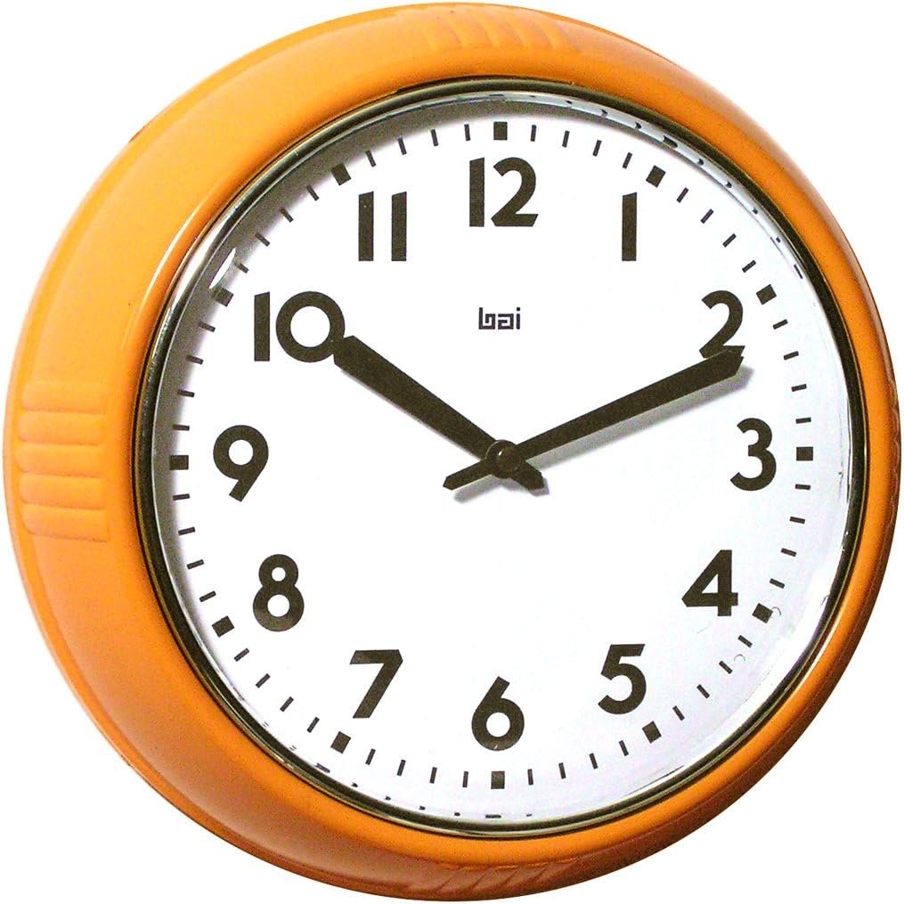 Bai School Wall Clock, Orange