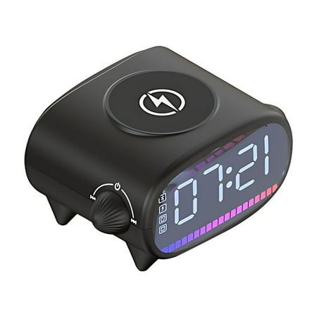 Bdday Multi-function Five-in-one Alarm Clock Bluetooth Speaker Wireless Quick Charge Nightlight Clock Desktop Wireless Charger