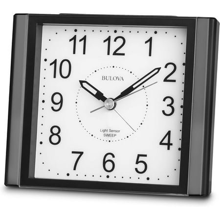 Bulova B1872 Moonbeam Alarm Clock, Black