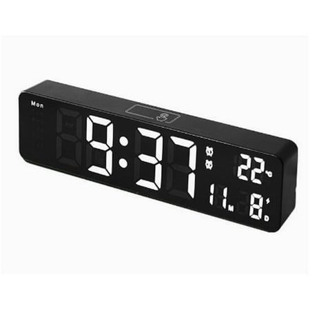 CCOCC Alarm Clock,Customizable Digital Clock with Dual Color Display,Convenient Bedside Clock with Time, Date, and Temperature on One Screen,Touch-Control Alarm Clock with Adjustable Brightness