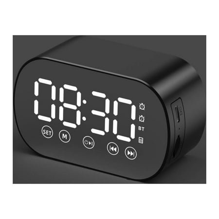 cvlncycling Clearance Alarm Clocks with Large Numbers,Alarm Clocks with Battery Backup,Wireless Bluetooth Speaker Radio Alarm Clock,Electronic Desk Clock For Kids Bedroom