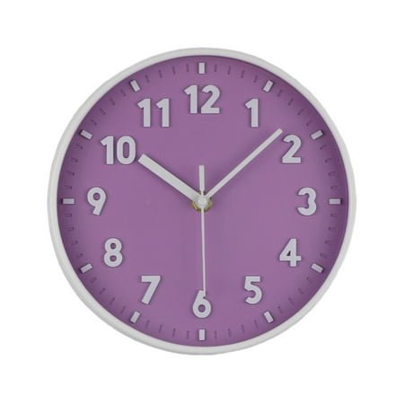 DESIGNICE Wall Clock,Minimalist Japanese Design Large Wall Clock,Silent Sweep Mechanism Kitchen Clock,Purple