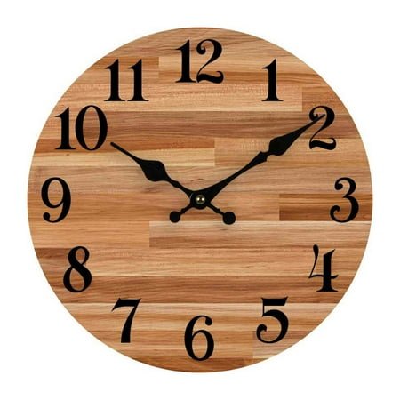 DESIGNICE Wall Clock,Silent Sweep Movement Kitchen Clock,Large Numbers Quality Metal Hands Bathroom Clock,Style2