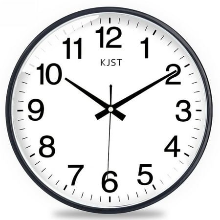 DESIGNICE Wall Clock,Stylish Premium Clock Small Wall Clock,Metal Frame Silent Sweep Wall Clocks Battery Operated,Style1,14