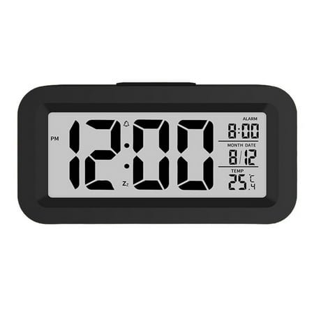 Digital LCD Alarm Clock with Calendar and Thermometer for Home Office Travel