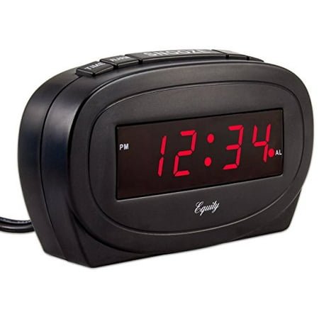 Equity by La Crosse 30228 LED Alarm Clock,Black