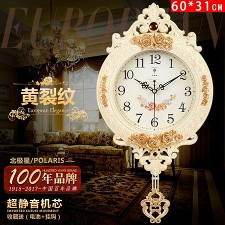 Factory Direct European Clock Creative Wall Clock Swing Fashion Wall Hanging Pocket Watch Mute Living Room Clock Quartz Clock