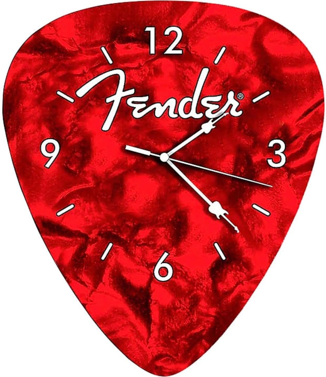 Fender Guitar Pick Wall Clock (Red)