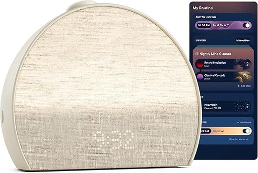 Hatch Restore 3 Sunrise Alarm Clock, Sound Machine, Smart Light (Putty) - White Noise, Screen-Free Sleep Routine