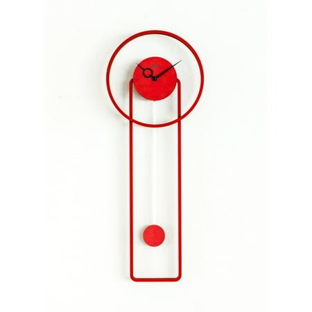 Hermle 27 Red and Black Modern Pendulum Wall Clock