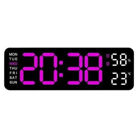 Hohaski Radio Alarm Clocks for Bedrooms Electronic Clock Multi-Functional Led Alarm Clock Temperature Jump Seconds Display Countdown Bedside Clock