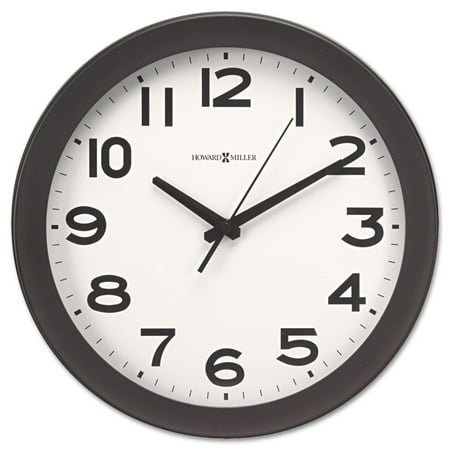 Howard Miller 625-485 13.5 in. Overall Diameter Kenwick Wall Clock - Black Case