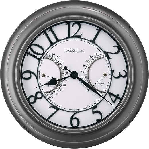 Howard Miller Tawney Indoor/Outdoor Wall Clock 625-668 – 34.25” Oversized Gallery with Quartz Movement