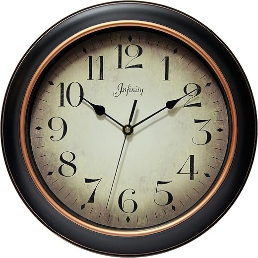 Infinity Instruments 14877BG-2732 Precedent Silent Sweep 12 inch Wall Clock