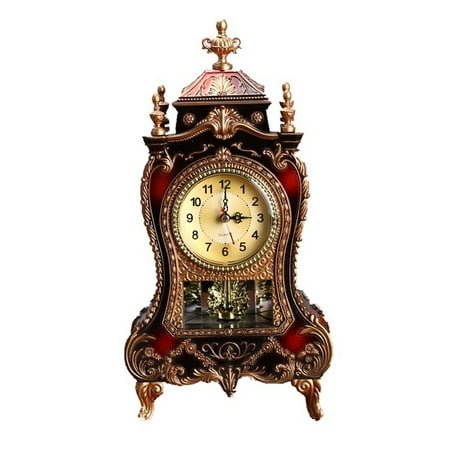 IUSOULZ 25In Grandfather Vintage Wall Clock with Pendulum and Chime, Hour/Quarter-Hour Chime, Rubberwood Frame, Large Vintage Wall Clock for Living Room,Home Decor Gift