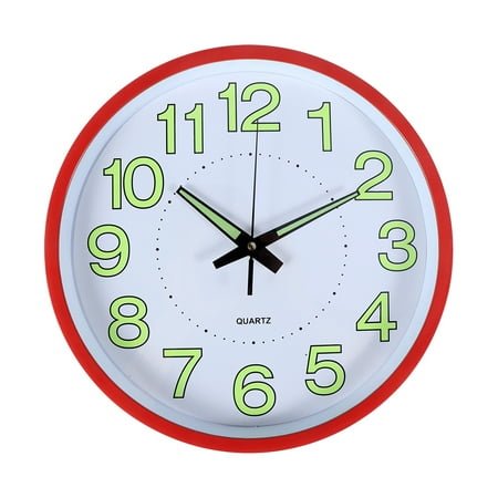 Masteelf 12 Inches/30cm Small Wall Clocks Mantel for Living Room Digital LED Red