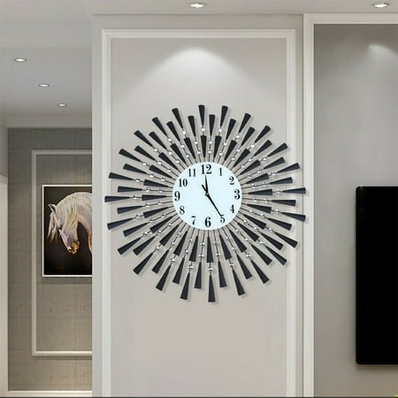 Modern 3D Large Wall Clock Art Arab Numerals Home Living Room Office Decor US