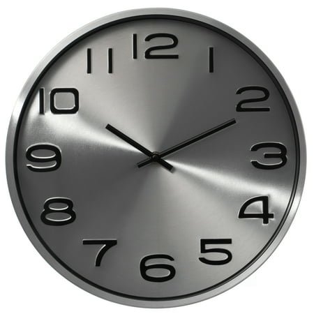 Modern Decorative Aluminum Round Wall Clock For Living Room, Kitchen, Dining Room