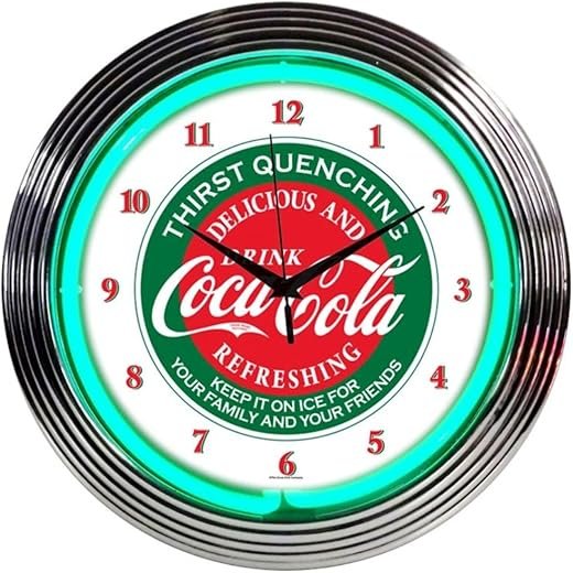 Neonetics Drinks Coca Cola Evergreen Neon Wall Clock, 15