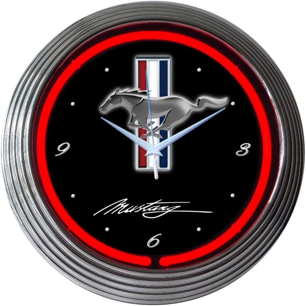 Neonetics Mustang Neon Wall Clock, 15"