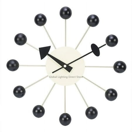 New Modern Design Wooden Round Ball Wall Clock Home Decor 3D Candy Clocks for Living Room Bedroom Creative Mute Wall Clock 3 (E)