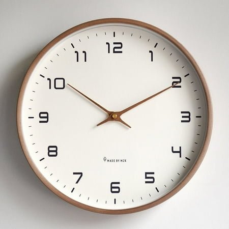 Nordic Solid Wood Simplicity Wall Clock Living Room Home Decorate Clock Mute Clock Japanese Style Fashion Modern Light Luxury Creative Clock