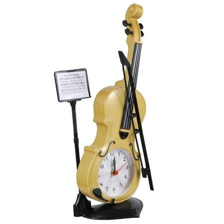 Nutrianeous Violin Alarm Clock Carriage Clocks Digital Desk Vintage Student