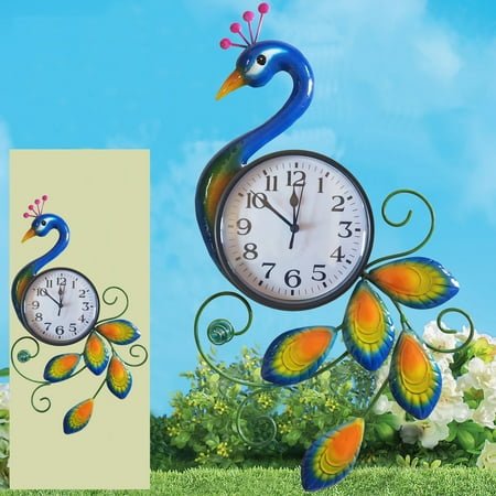 Peacock Wall Clock Modern Creative Household Simple Decorative Clock Mute Wall Chart Clock, Fashion Art Decoration Wall Clock for Living Room,Bedroom,Kitchen