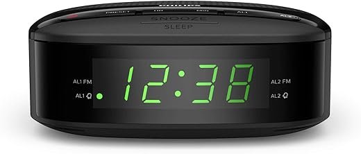 Philips Audio TAR3205 LED Clock Radio with FM Digital Radio and Dual Alarm