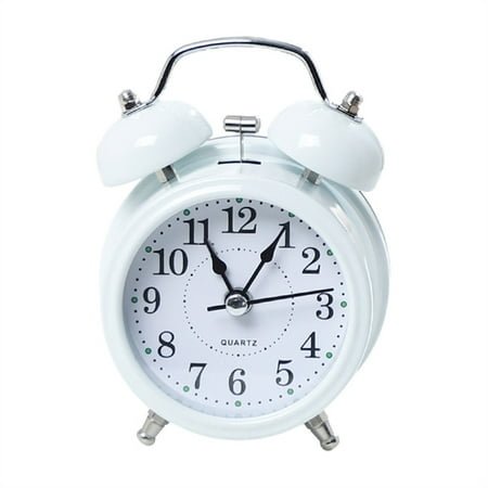 Retro Loud Alarm Clock, Double Bell Battery Powred Bedside Desk Ornament for Home Classroom Decoration Present