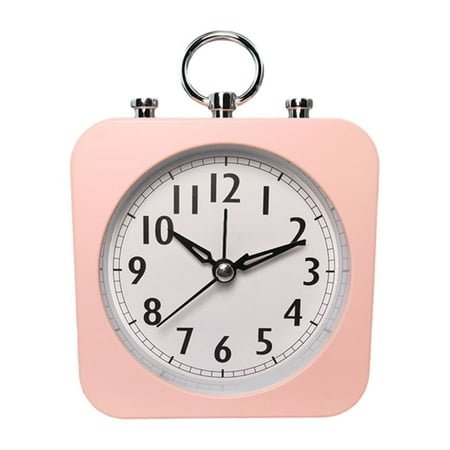 Rvasteizo Fashion Candy Lazy Silent Small Alarm Clock Desktop Wind Sweeping Second Clock