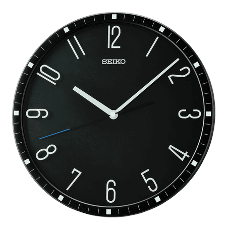 Seiko 12 Derby Wall Clock, Black