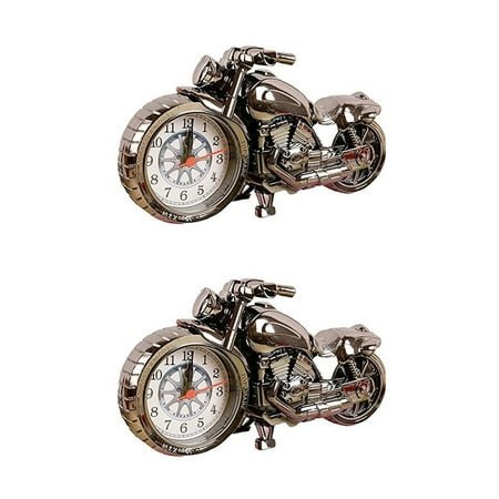 Set of 2 Motorcycle Shape Alarm Clock Child Office