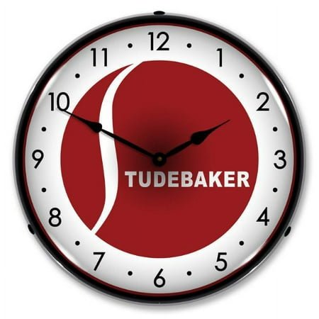 Studebaker LED Wall Clock, Retro/Vintage, Lighted, 14 inch