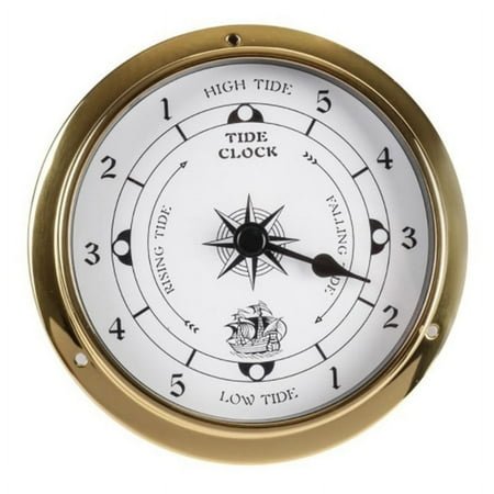 Tidal Clock, Wall Mounted Tester Copper Shell Marine for Weather Station, Hanging Boat Using 115mm