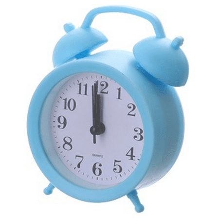 Twin Bell Loud Alarm Clock for Heavy Sleepers, Backlight, Battery Operated Old Fashioned Alarm Clock for Bedrooms - Blue