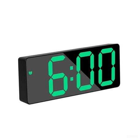 UHUSE Alarm Clock LED Display Digital Mirror Alarm Clock Battery/USB Alarm Clock