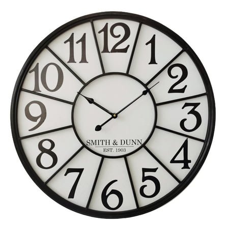 VIP Metal 23 in. Black Wall Clock