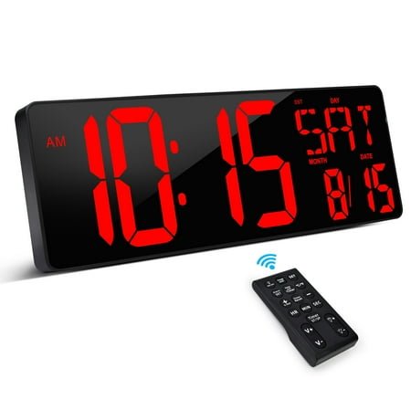 XREXS Digital LED Wall-mounted Modern Calendar Day Clock