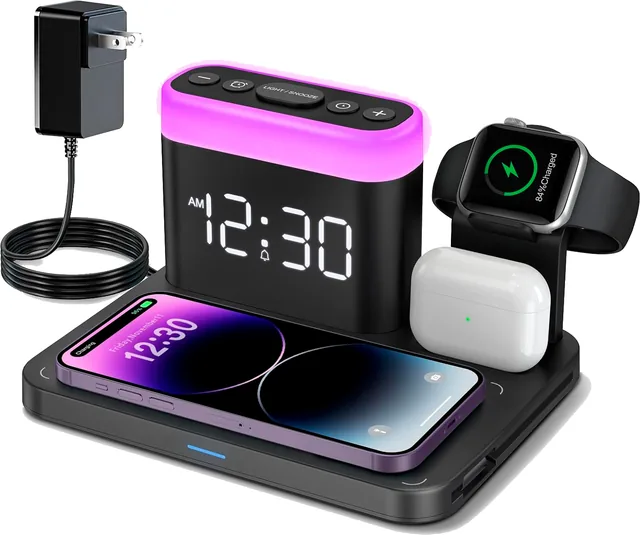Clock with power adapter and accessories Clock with power adapter and accessories - check power
